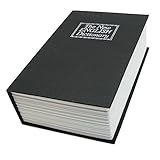 HOME Steel Dictionary Book Diversion Safe with Lock- The Most Realistic Looking Books Safe - Stash your Valuables in Plain Sight! Weed Out Thieves! Perfect for Homes, Boats, RV's (Black)
