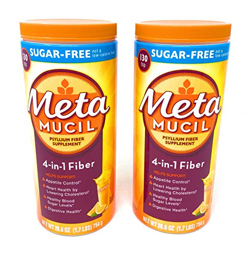 Image of Metamucil Sugar Free Fiber Supplement, Orange Smooth 260 Servings