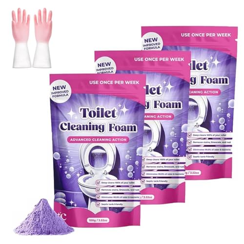 Wc-Reiniger 2026 Neu Wc-Schaumreiniger Toilettenreiniger Toilet Cleaning Foam Kraftvolle Kalkentfernung für Strahlend Saubere Toilette 3pcs