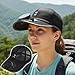 Solar Fan Hat for Women Men,USB Rechargeable Cooling Baseball Cap,Lightweight Balanced Sun Hat for Gardening Camping (Black)