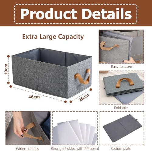 Ruucy Set di 3 Contenitori per Armadio in Tessuto