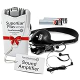 SuperEar Model SE7500 for Seniors - Hearing Amplifiers for Seniors & Elderly, Super Ear Personal Sound Amplifier, Sound Amplifier Listening Device and Audio Accessories in 50dB Ambient Sounds Increase