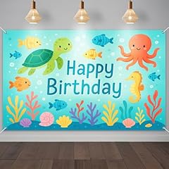 Happy Birthday Turtle Octopus Seahorse