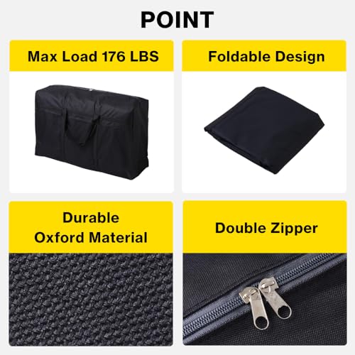 Extra Large Duffle Bag for Travel - 100L Duffel Bag for Men Gear Bag for Storage Foldable Weekender Bag for Overnight Camping, Black (1 Pack, 100 L)3