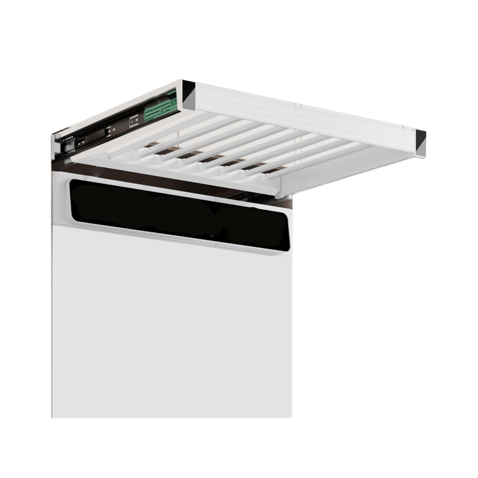 Wysuwany stojak na spodnie, ukryta wysuwana szuflada ze stopu aluminium, do suszenia ubrań nad pralką, kolor 1-46,5 x 66,5 x 71,4 cm, kolor 1-46,5 x 66,5-71,4 cm