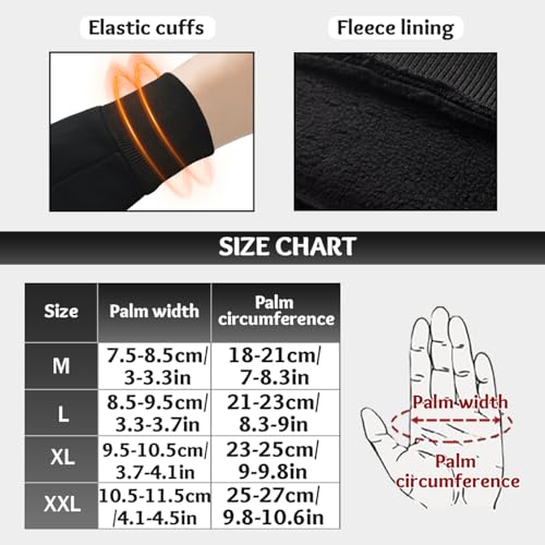 2XK-NOV Fingerlose Handschuhe Angel Handschuhe Winterhandschuhe – Jagdhandschuhe Herren Warme Fahrradhandschuhe Damen, Bitte messen Sie Ihren Handumfang (M)