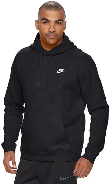 826433-010 Nike Men Black Pull-Over Hoodie Size Medium