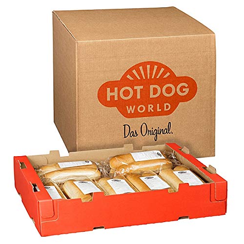 HOT DOG WORLD - Jumbo Hot Dog Brötchen 140 x 80 g, vorgeschnitten