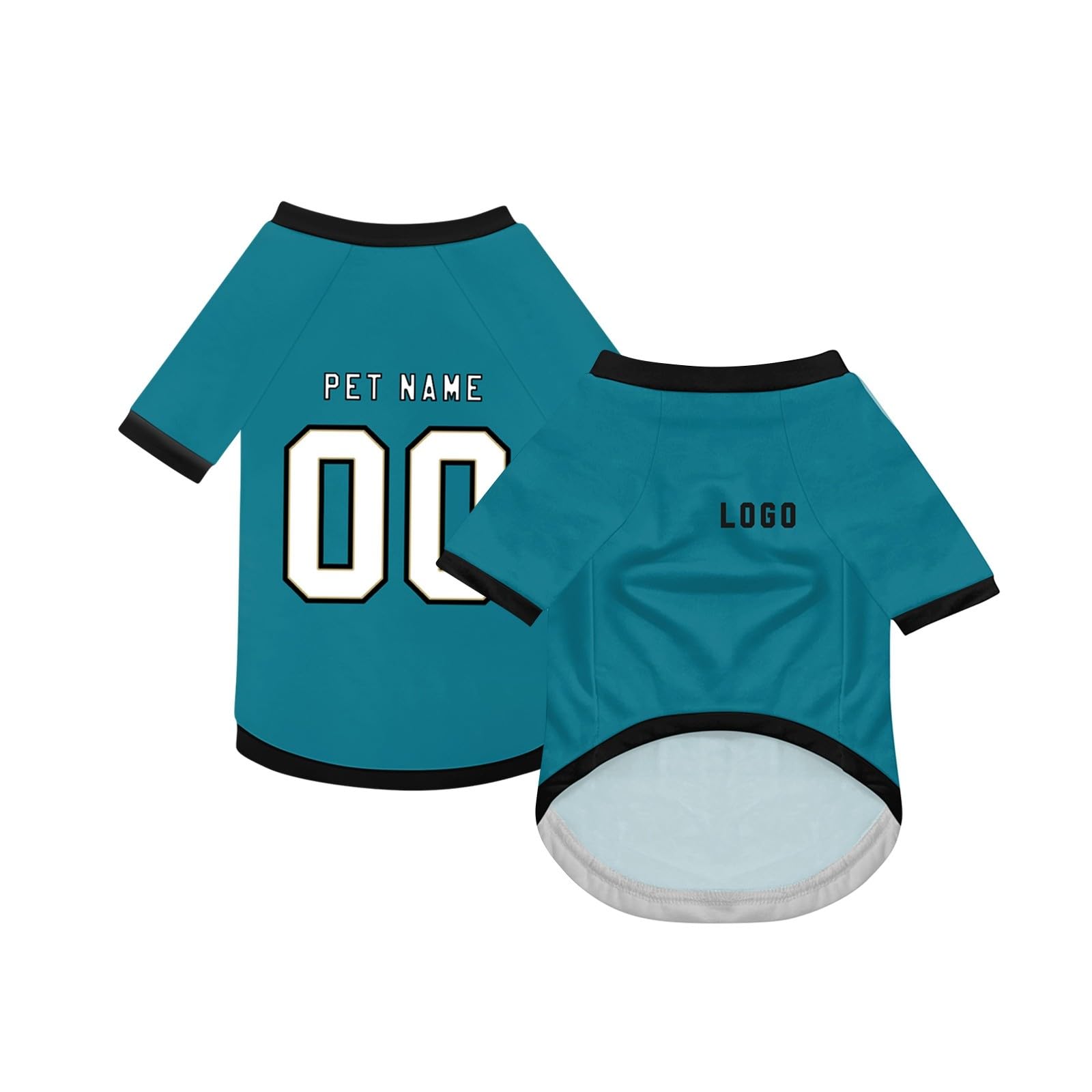 Personalized Pet Soccer T-Shirt Custom Name Number Team Logo Moisture Wicking Lightweight Football Jersey for Puppies Kittens Daily Walking & Outdoor Playtime Royal Blue