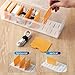 Fzooua 2 Pack Cable Organizer Storage Box with 16 Cable Ties, Clear Phone Charger Organizer Case Wire Organizers for Cords Electronic Storage Box for Drawer Desk Office Home