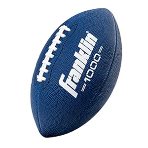 Franklin Sports Youth Pee Wee Footballs – Peewee Kids Football – Synthetic Leather Youth Football for Kids – Outdoor All-Weather Footballs – Extra Grip Kids Football – 1 Pack – Blue + White