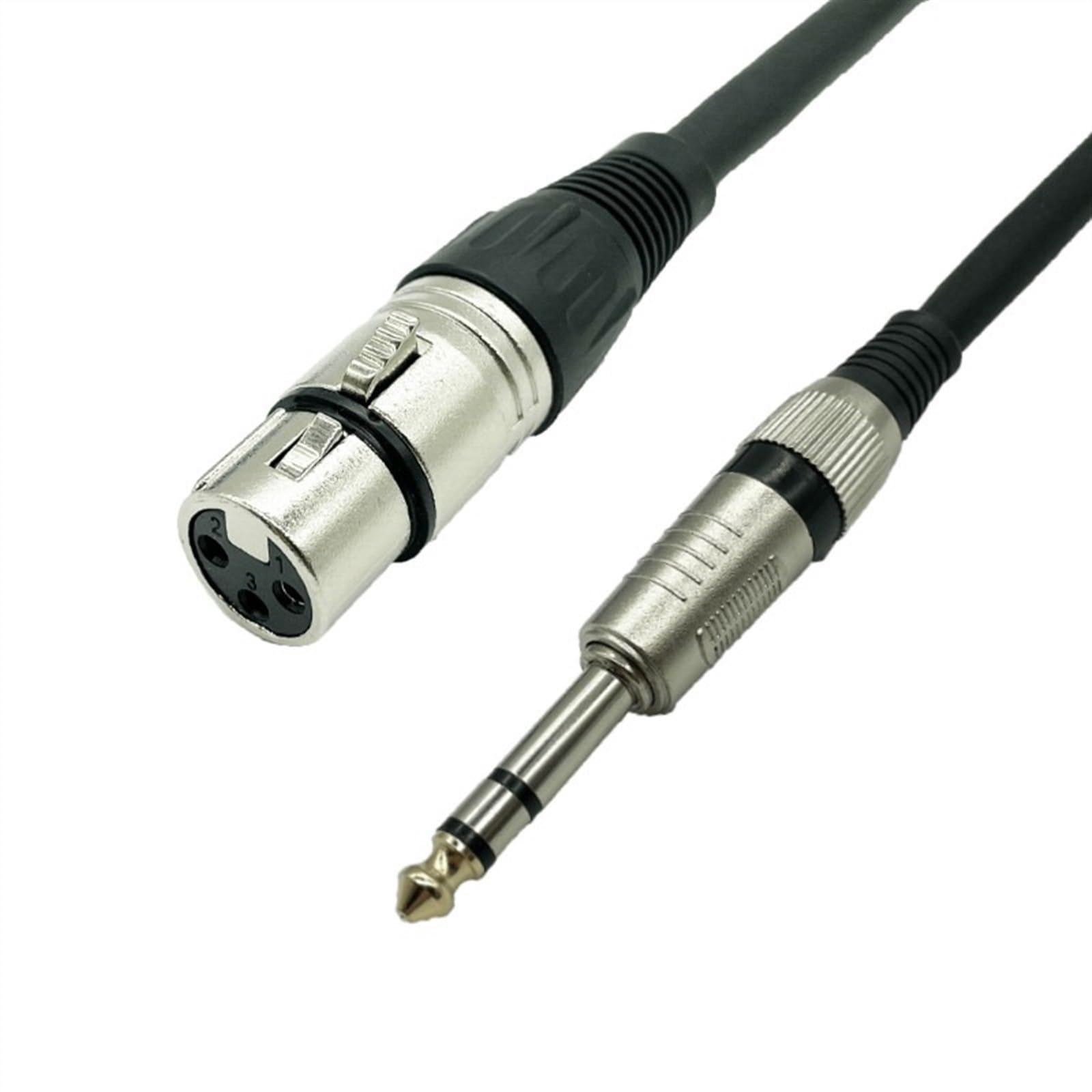 Cable De Audio De Guitarra Cable de mezclador de guitarra con micrófono de línea equilibrada de Triple núcleo a hembra 6,35 de cobre puro (Color : 2, Size : 10m)