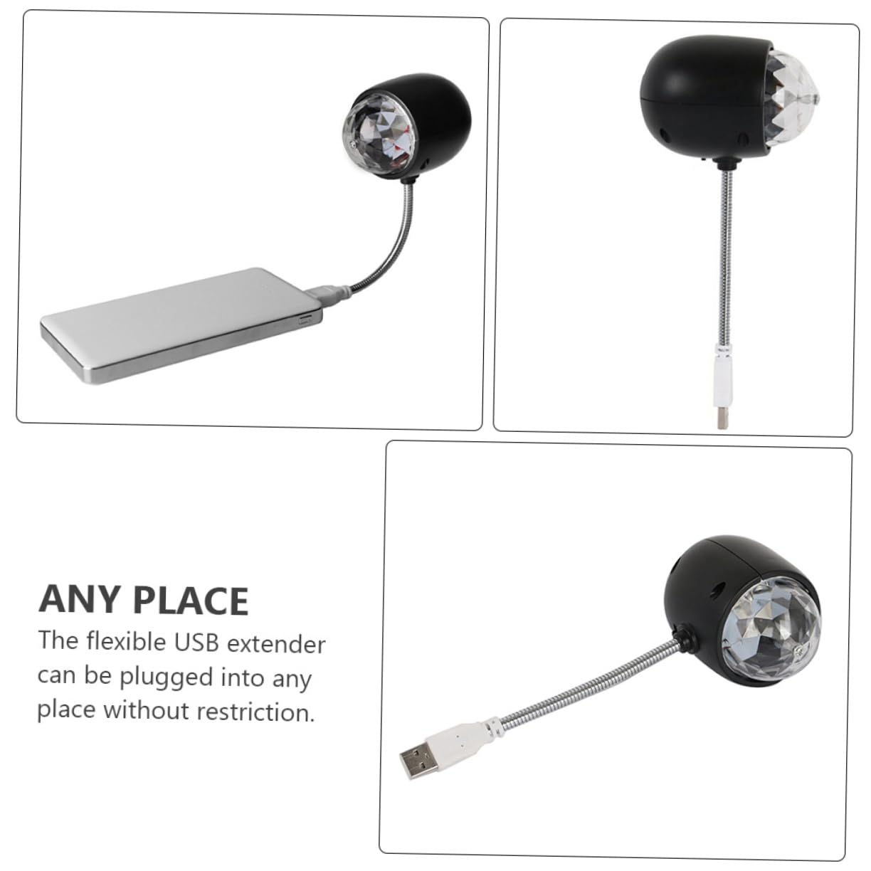 TOYANDONA Lightweight Creative Strobe Light Ball Stage Lamp Includes 7 Modes Mini Disco Ball Light for Stage Home Ktv Party Bar