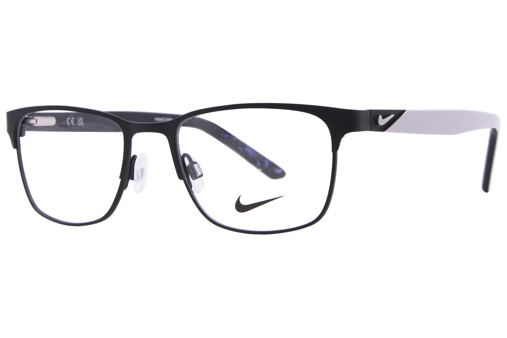 New KIDS Nike 5591 002 Satin Black & Pure Platinum Eyeglasses 48/17/135 Amazon.com: Nike 5591 002 Eyeglasses Youth Satin Black/Pure  main image 2