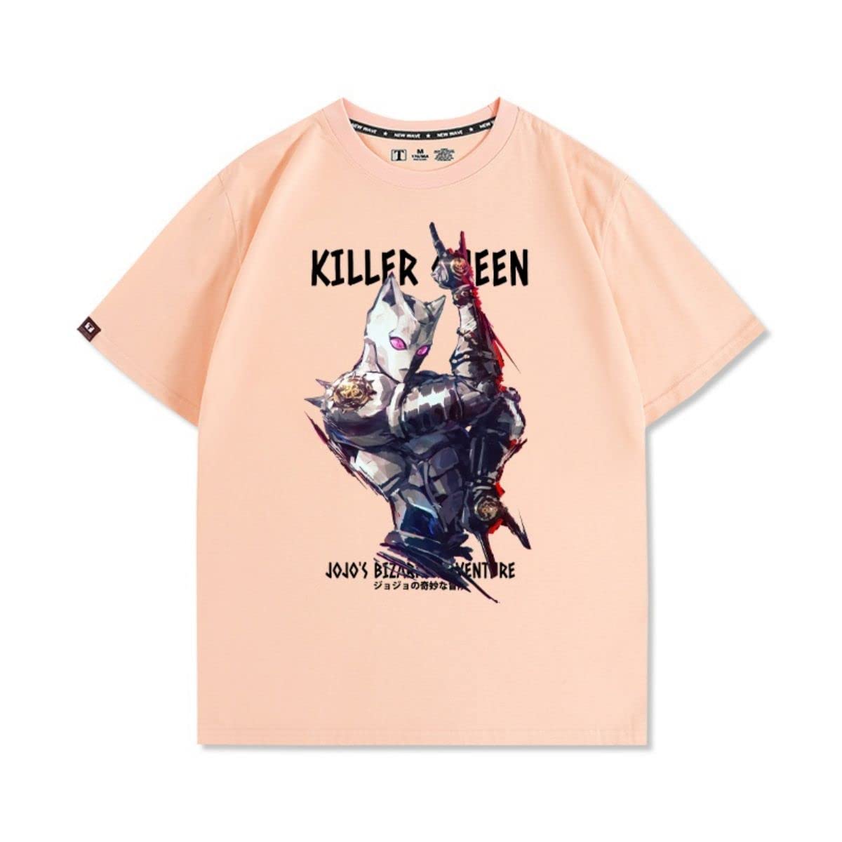 Tシャツ キラークイーン セカンド 軽い 柔らかい ジョジョの奇妙な冒険 快適 カップル服 半袖 日常 カジュアル アニメ 大人 カジュアル 男女兼用  学園祭 文化祭 個性的 かっこいい 丸首 抗菌 プレゼント 萌えグッズ s-2xl100％綿 (4,L)