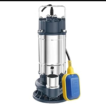 Asian Pumps & Machineries 2hp 1500W Sewage Submersible Water Pump SINGLE PHASE, 28500Lph, 100% COPPER, 10m Cable, Head 15 mtr, Pipe Size 50mm Dewatering Pump