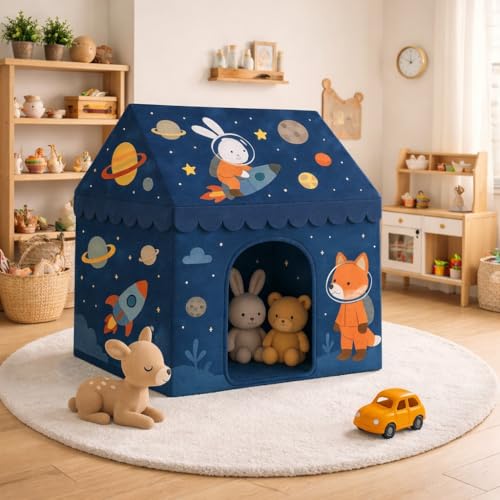 Image of XEMOX, Light Weight Kids Play Tent House - Fun, Foldable, and Durable for Indoor & Outdoor Toys for 3 to 10 Year Old Kids (Galaxy RABIT -01)