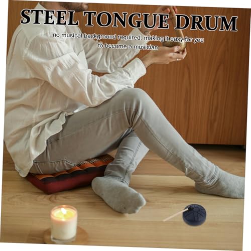 Mini Steel Tongue Drum azul 6 notas 3 pulgadas miniatura 5
