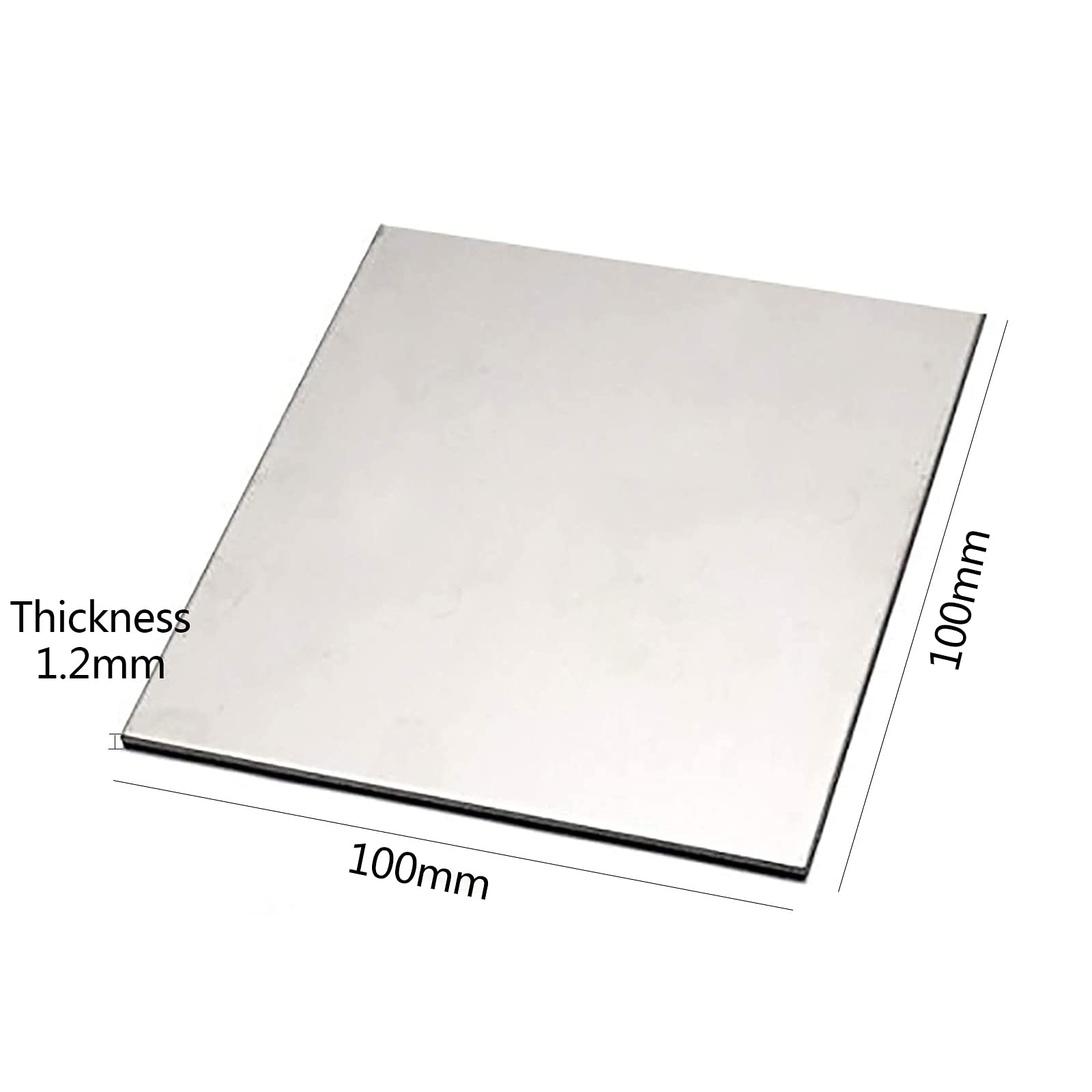 PHasz Ta1/Ta2 Titanium Plate Sheet 100×100Mm Thickness 0.5-1.5Mm Suitable for Electronics Industry and Chemical Equipment,100×100×1.2mm