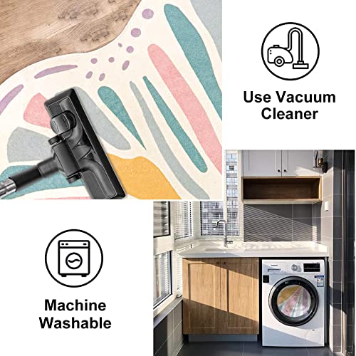 Lukinbox Butterfly Kids Rugs for Girls Bedroom Ultra Soft Kids Play Mat for Kids Room, Colorful Non Slip Nursery Area Rug for Playroom, 3' x 4' - Image 5