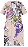 V-Ausschnitt Just Cavalli Damen Womens Cap Sleeve Dress Kleid, Rose Purple Variant, 72