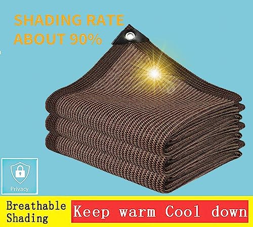 Filet d'ombrage rectangulaire 3x6m marron 90% anti-UV pour terrasse - 5