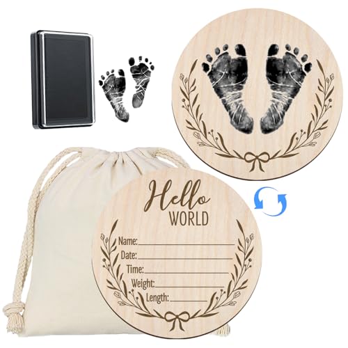 Image of Mayyi Newborn Birth Announcement Sign,Personalized Baby Announcement, Custom Engraved Wooden Baby Name Sign, Newborn Photo Props, Hello World Newborn Announcement for Hospital (BAS 06)