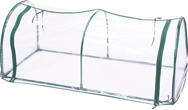 Garden Greenhouse Grow Tunnel Backyard Outdoor Plant Protector Growing Herbs Vegetable Fruit Transparent Planting Cloche Sturdy Frame 130 x 60 x 50 cm