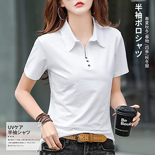 Ininuk-Womens-Polo-Shirt-Short-Sleeve-Golf-Shirt-Womens-Uniform-Cute-Hidden-Buttocks-Low-See-through-Short-Sleeve-Sweat-Absorbent-Quick-Drying-UV-Treatment-Casual-Top-Stylish-Spring-Summer-Autumn