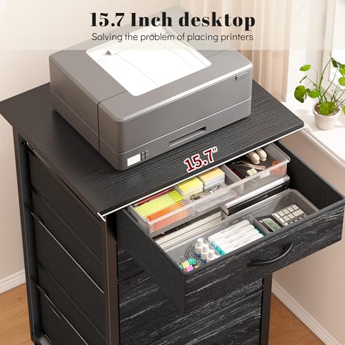 Image of DurayLoly 4-Drawer Rolling File Cabinet Fits A4 Letter Size For Home Office
