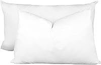 Vista 11 de Hometex Canada Relleno de almohada de 12 x 18 pulgadas de plumón sintético con funda de algodón 100% de forma decorativa alternativa sintética