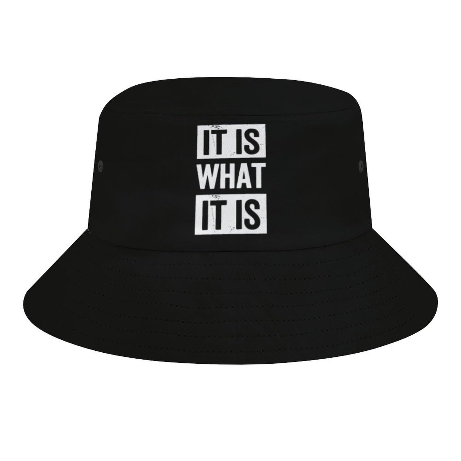 Funny My Mom Says I'm Special Bucket Hat - Packable Sun Protection Hat for Men Women Beach Fishing Travel, It is What It is, One size