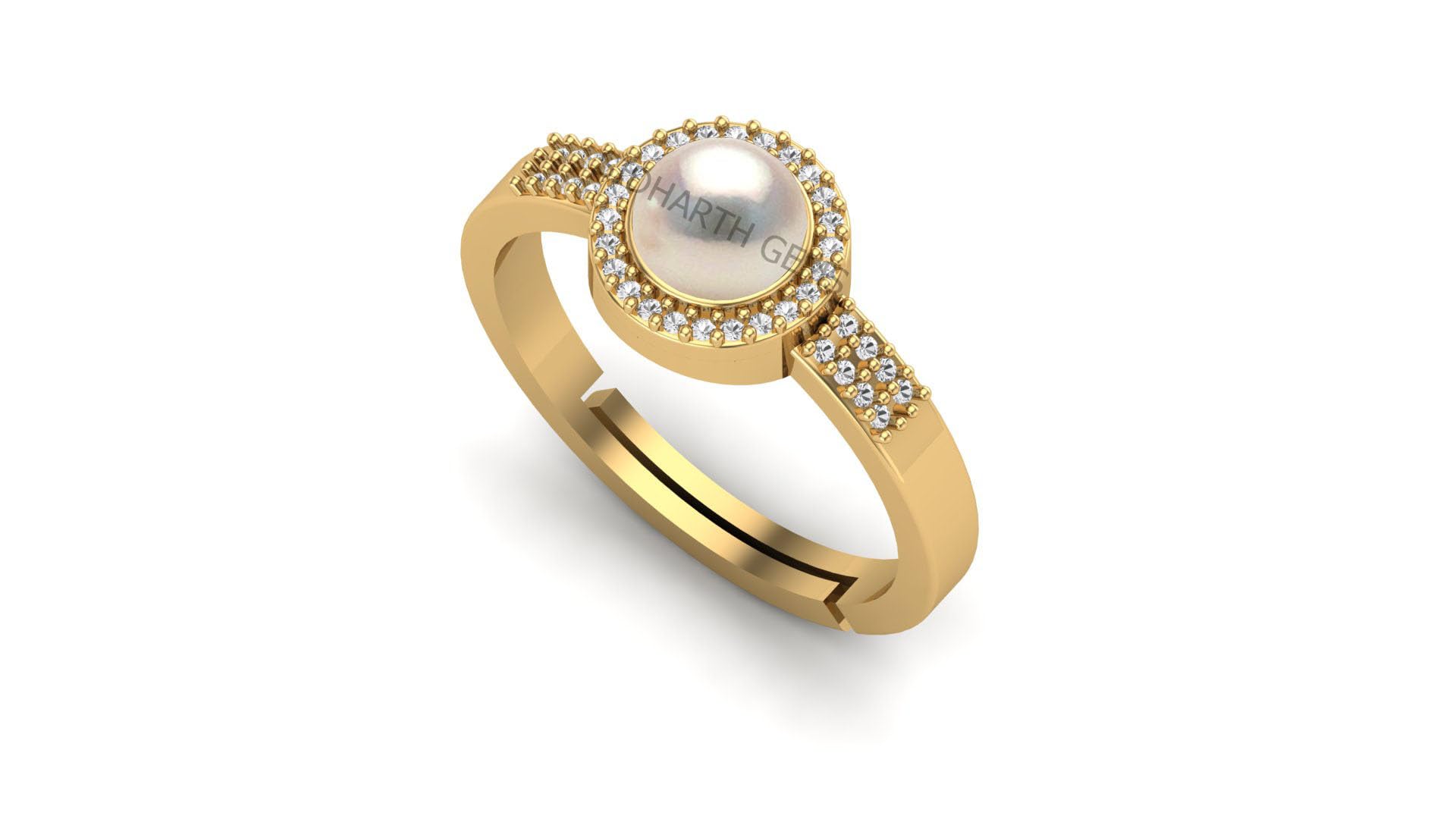 6.25 Ratti /5.55 Carat Natural Pearl Gold Plated Certified moti Adjustable panchhdhaatu/Ashtadhatu Ring for Men and Women-image-8