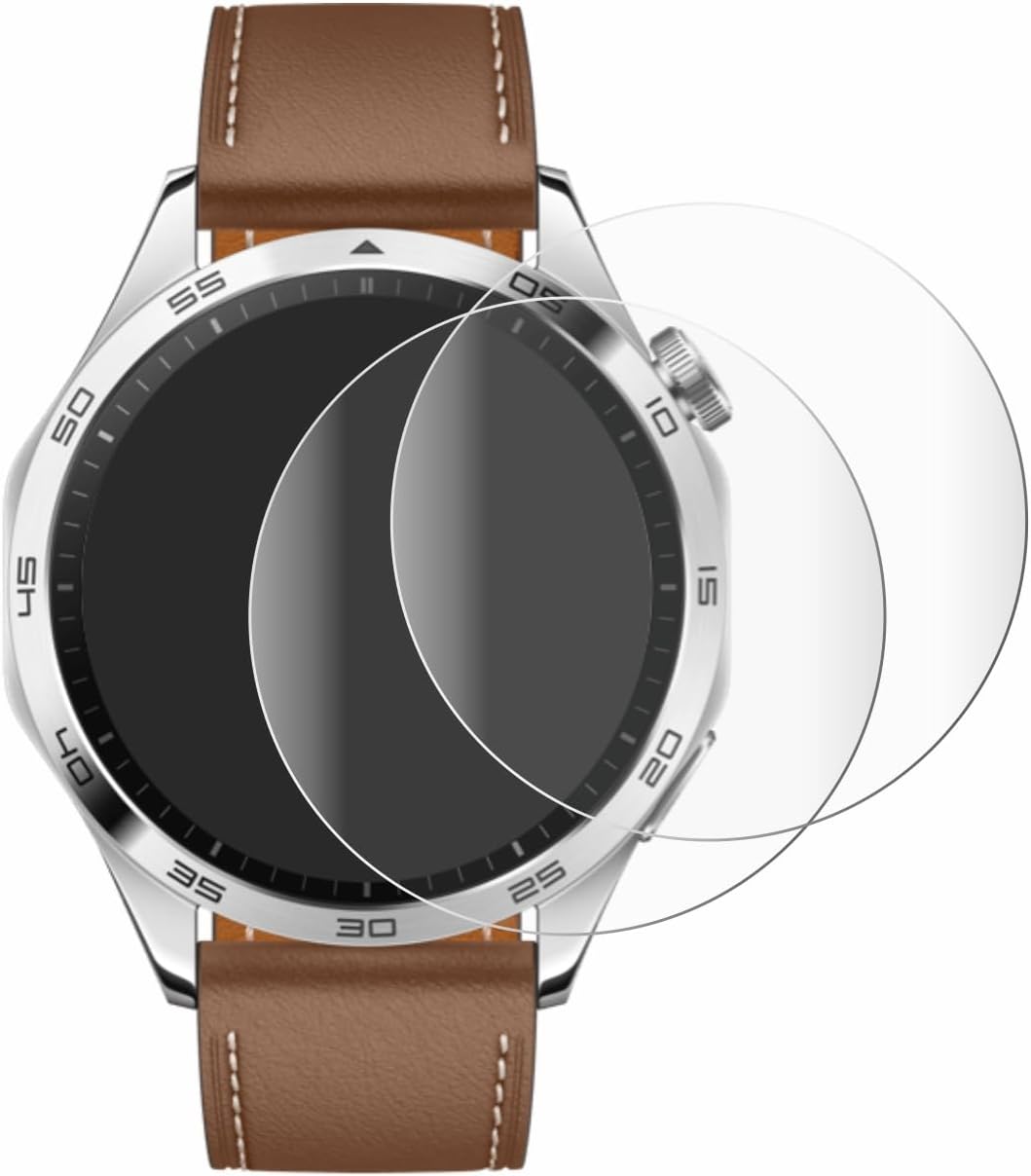 BROTECT 3D Curved Screen Protector Compatible with Huawei Watch GT 4 (46mm) (2 Pack) - Full Screen Coverage