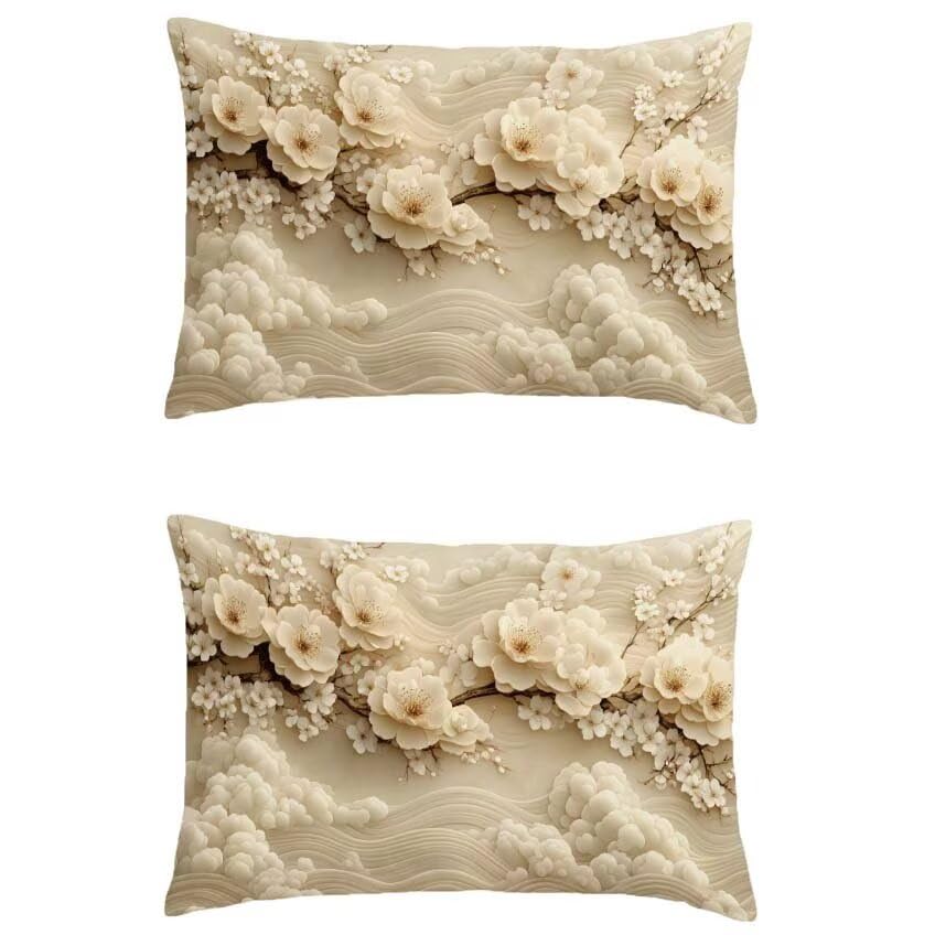 Taie oreiller double sided printing fleur 60x80 housse de coussin décoration maison