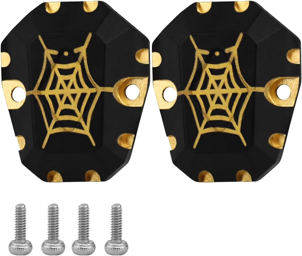 Brass Skid Plate, Steering Knuckle,C-Hub Carrier, Front Rear Outer Portal Axle Weight, Steering Link and Diff Cover for 1/18 RC Redcat Ascent-18 Upgrade