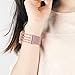 Koreda Compatible with Fitbit Versa/Versa 2 Bands, Stainless Steel Chain Bangle Mesh Loop Replacement Bracelet Strap for Fitbit Versa/Lite/Versa 2/Special Edition Smartwatch (Pink)