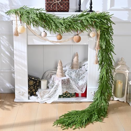 Waipfaru 2 Pcs 6 Ft Artificial Norfolk Pine Garland, Real