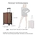 VH&GRED Fashionable & Durable Leather Suitcase - Lightweight Large Travel Luggage for Women with 4 Spinner Wheels, TSA Lock, Water-Resistant Elegant Design