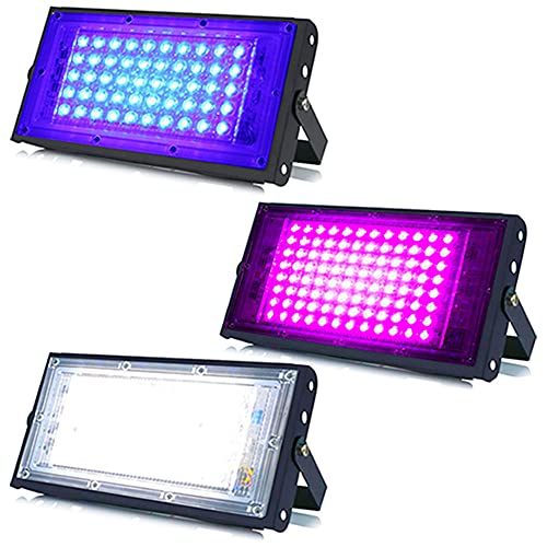 Image of MLD 20w Led Flood Lights IP66 Waterproof Indoor Outdoor Led Brick Focus Street Light Multi color Combo Set | Blue, Pink, White| Pack of 3