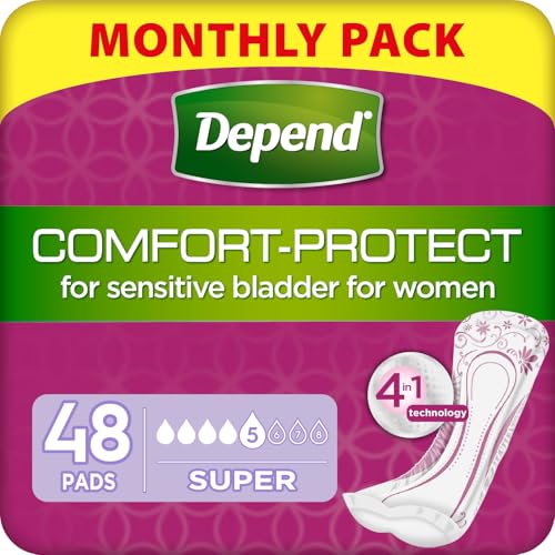 Depend Super Incontinence Pads for Women - 48 Pads
