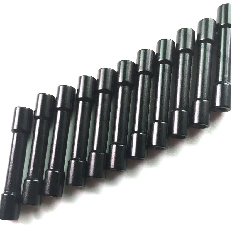 RCsupplier 100Pcs M3X20 Black Double-Head Round Aluminum standoffs for FPV/Drone/Racing car/Simracing/RC(Double-Head Round Standoff M3x20mm,Black,100)