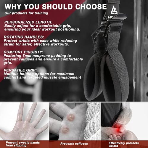 Tricep Rope Cable Attachment Adustable Length (24-54 Inch),Ideal Alternative for 27 36 49 Inch Long Tricep Ropes - Image 4