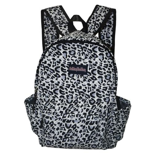 Women Black cheetah print backpack, College School Backpack Bookbag，Waterproof Sports Laptop Bag Compatible with 15-Inch Notebooks
