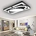 Produktbild BFYLIN 78W Dimmbar LED Deckenleuchten +Fernbedienung Modern Deckenlampe Flur Schlafzimmer Wohnzimmer Lampe Energiespar Licht Moderner minimalistischer Stil Schwarz-rahmen (Schwarz-78W Dimmbar)