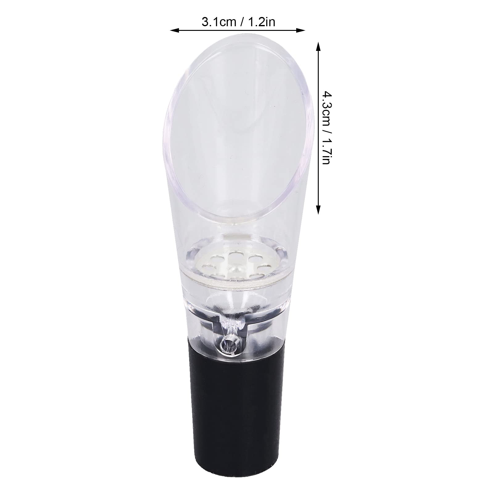 4-Pack Wine Aerator Pourers - Decanter Spout For Better Taste, Silver, PC Material