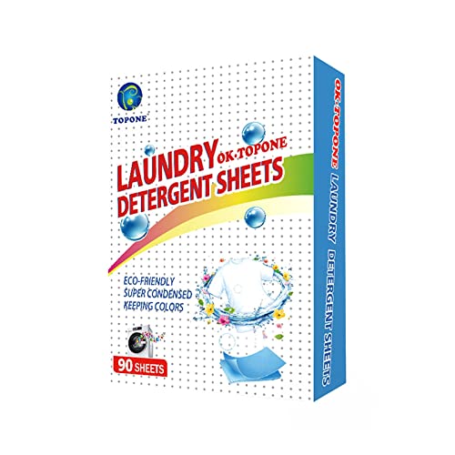 90 hojas de detergente para lavandería, hojas de detergente nano-concentrado, productos de limpieza de lavandería, suministros de tabletas, limpieza sin líquido, hojas de lavado en polvo de lavandería