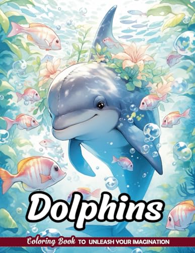 Dolphins Coloring Book: Playful Cetaceans for Ocean Lovers