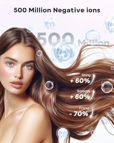 Image of Bopcal Hair Dryer, Ionic Hair Dryer with Diffuser, 150,000 RPM Professional High-Speed Blow Dryer, 500M Negative Ions Fast Drying, Lightweight Low Noise for Curly & Straight Hair, Travel Friendly