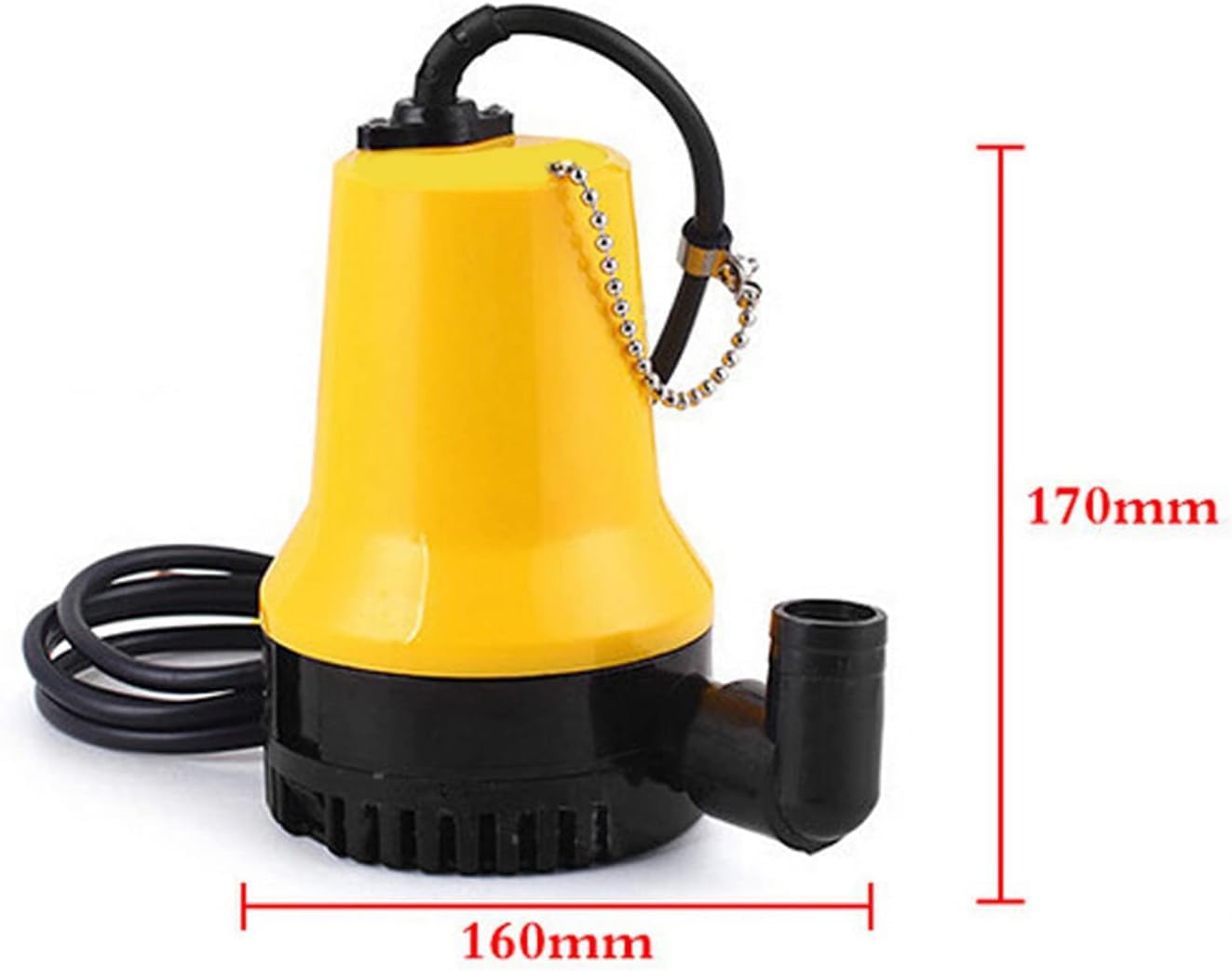 CHRISK 5m DC 12V / 24V Pompa dell'Acqua Solare del pozzo Profondo, 4500L / H Pompa sommergibile per la circolazione dell'Acqua del Motore brushless Fontana di irrigazione Fish Pond